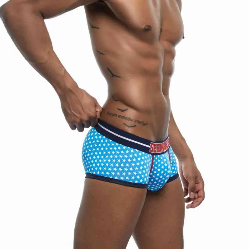 Мужское нижнее белье хлопковые шорты боксеры seeinner ropa interior hombre мужские трусы с