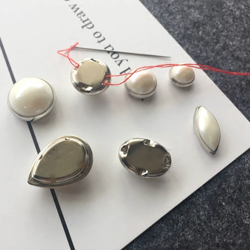 Пуговицы с имитацией жемчуга 10 шт.|buttons plastic|pearl buttonsflatback buttons |