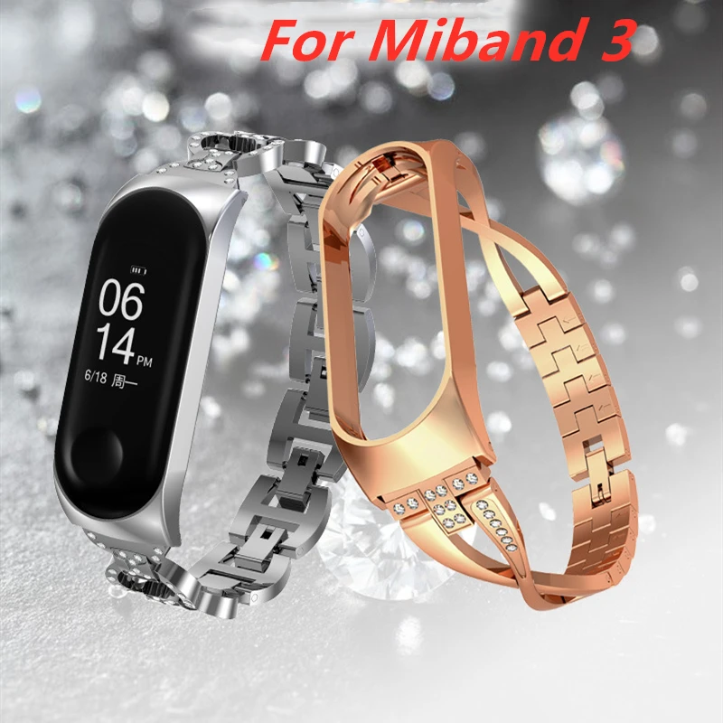 Браслет mi Band 4 и 3 металлический Безвинтовой браслет из нержавеющей стали для Xiaomi mi браслет mi Band 3 напульсники mi band