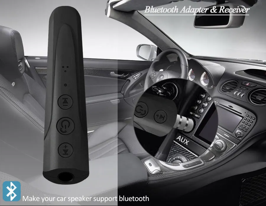 Автомобильный комплект elistoooop с разъемом 3,5 мм, Мини Bluetooth 4,1, ресивер, музыкальный аудио ресивер, адаптер, авто AUX для динамика, наушников, стерео