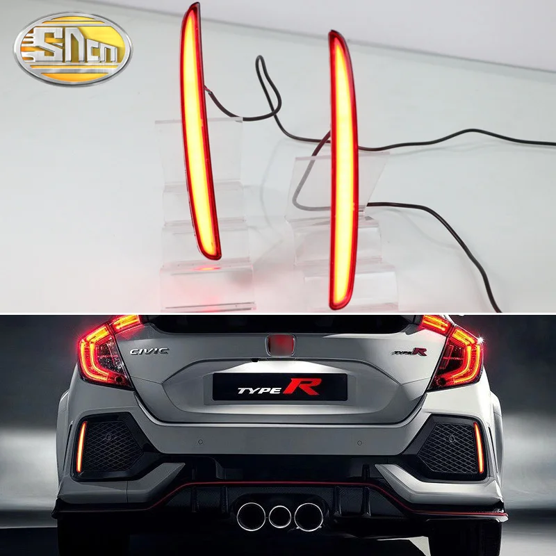 For Honda Civic Hatchback TYPE R Prototype 2016 2017 2018 LED Reflector Lamp Rear Fog Bumper Light Brake | Автомобили и мотоциклы