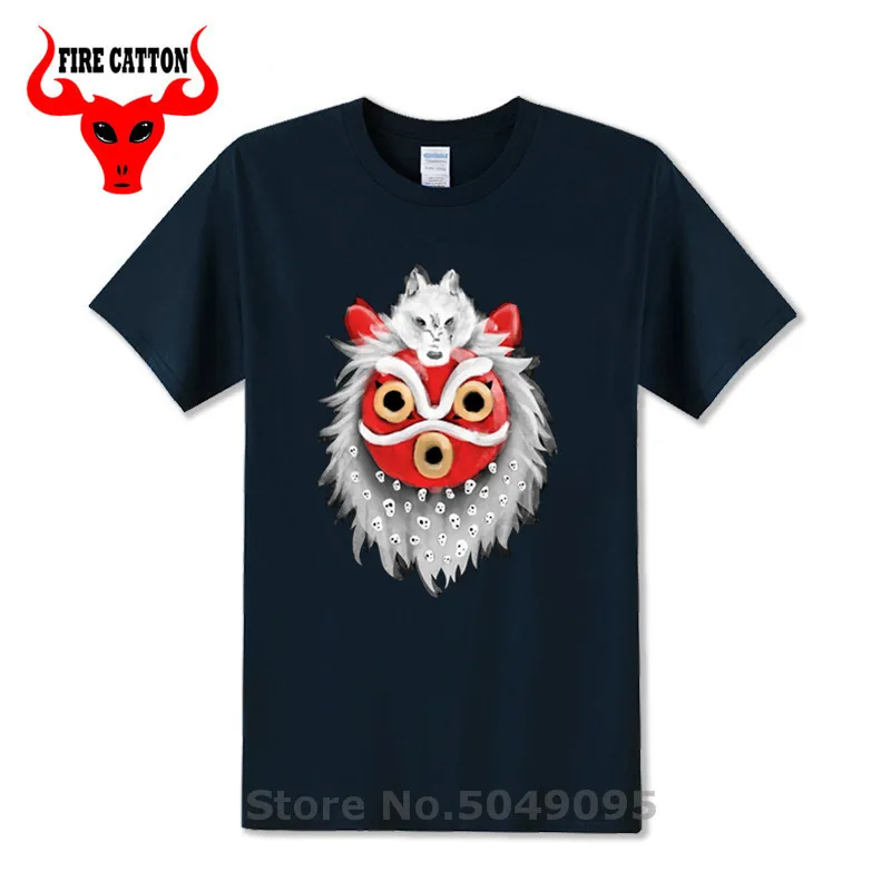Футболки Wolf Princess костюм из органического хлопка аниме футболка принцессы mononoke