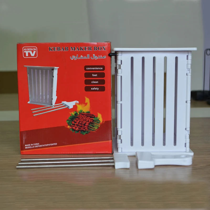 Бесплатная доставка кебаб коробка производитель w/36 отверстий барбекю кабоб