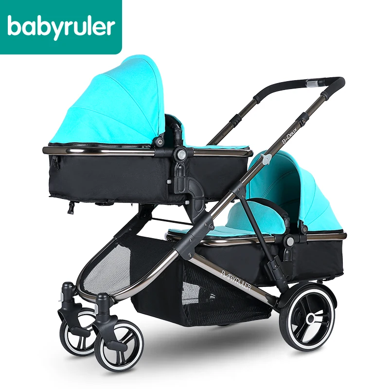 

Babyruler коляска для двойни, для младенцев, детская коляска для автомобиля складной