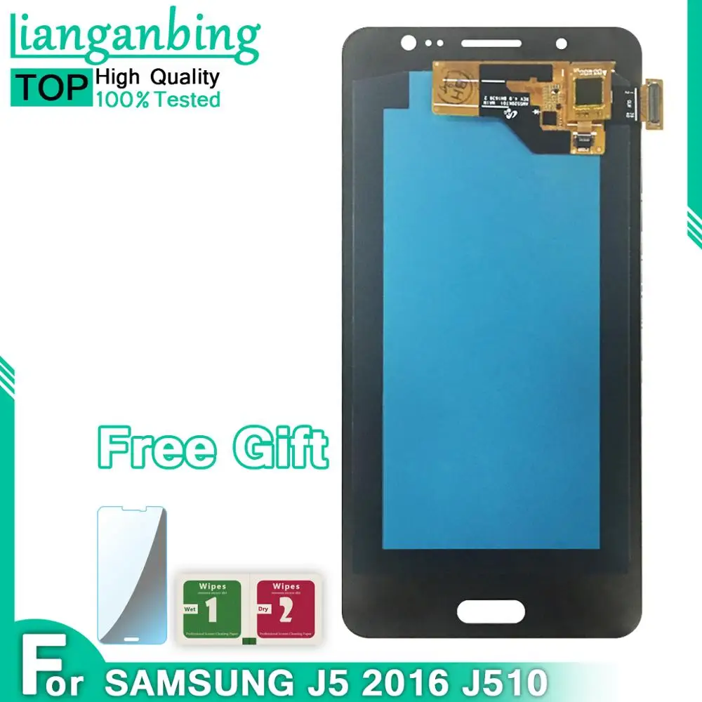 Дисплей AMOLED для Samsung Galaxy J5 2016 LCD J510 J510FN ЖК дисплей с сенсорным экраном и