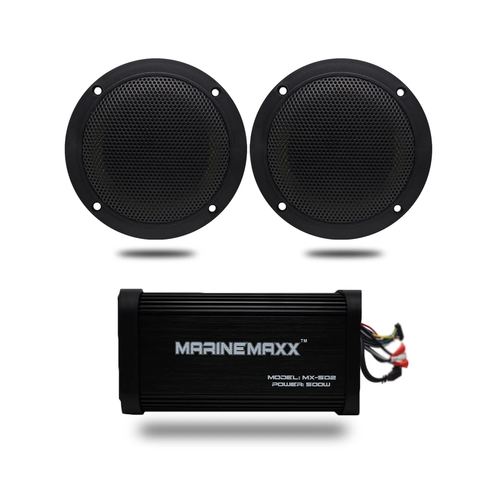 4 канальный 500 Вт Морской Bluetooth мотоцикл аудио усилитель лодка USB MP3 стерео +