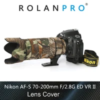 rolanpro waterproof lens camouflage coat rain cover for nikkor nikon af s 70 200mm f2 8g ed vr ii lens protective case guns