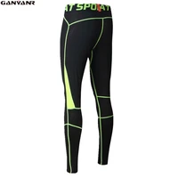 ganyanr brand running tights men sports compression long pants fitness leggings spandex yoga jogging soccer training trousers