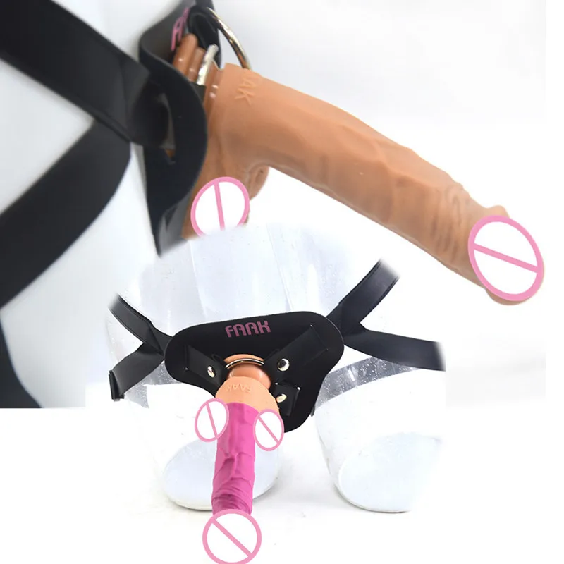 Ремешок на фаллоимитатор Ремни реалистичный пенис силиконовый искусственный