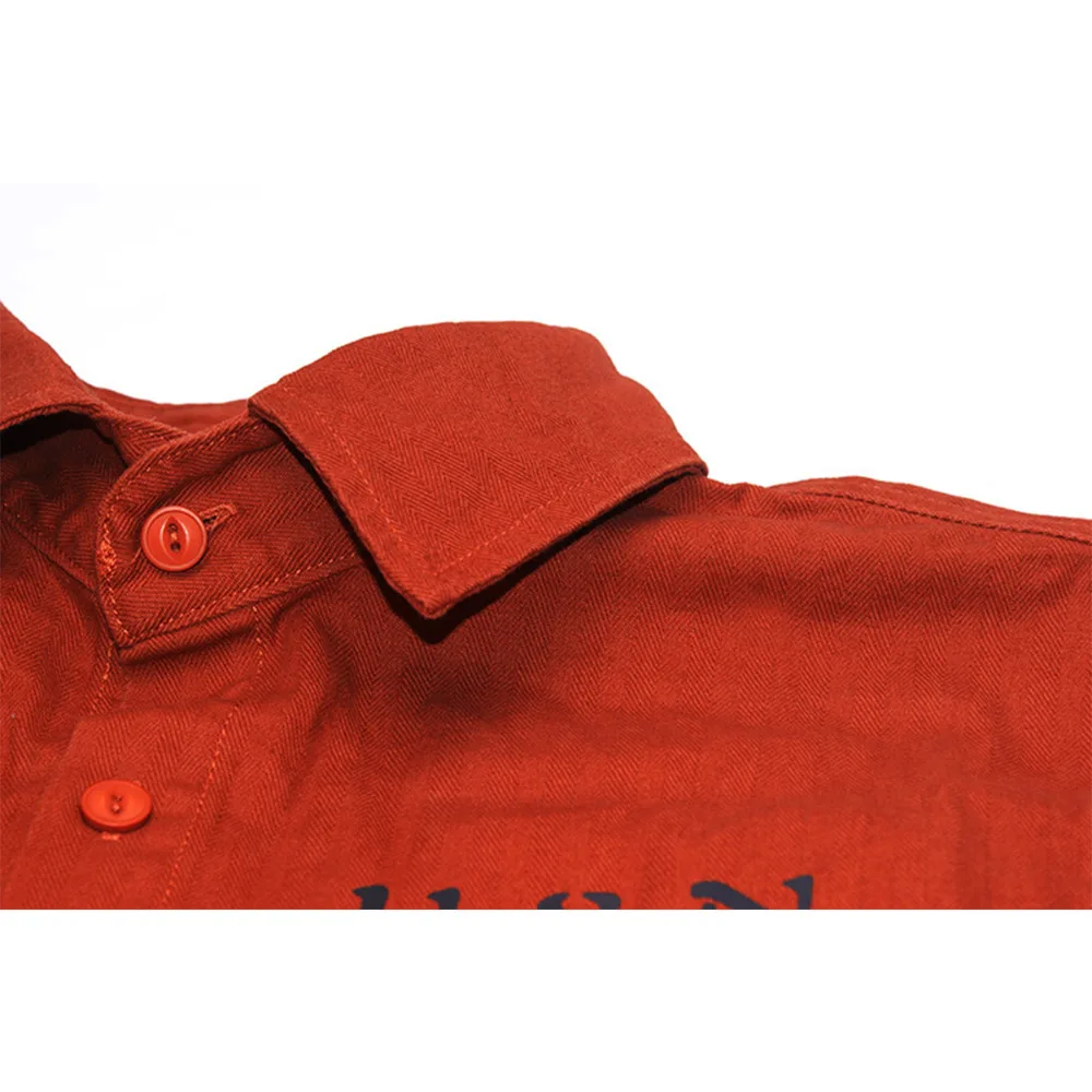 Осень елочка Cargo Shirt Для мужчин Уличная хлопок с длинным рукавом s рубашки