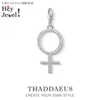 Браслет женскиймужской из серебра 925 пробы, с подвеской в виде символа Венеры