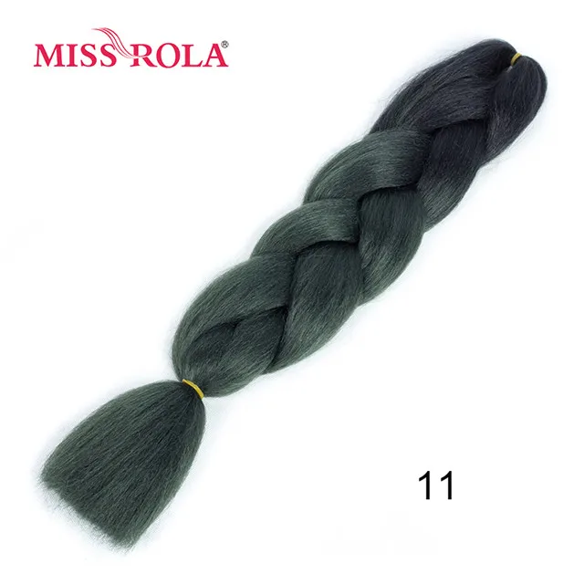 Miss Rola, 100 г, ультра большой Плетеный вязаный крючком, волосы для наращивания, 1 шт., 89 цветов, Ombre, синтетические, на крючках, косички, цвет волос - Цвет: #5