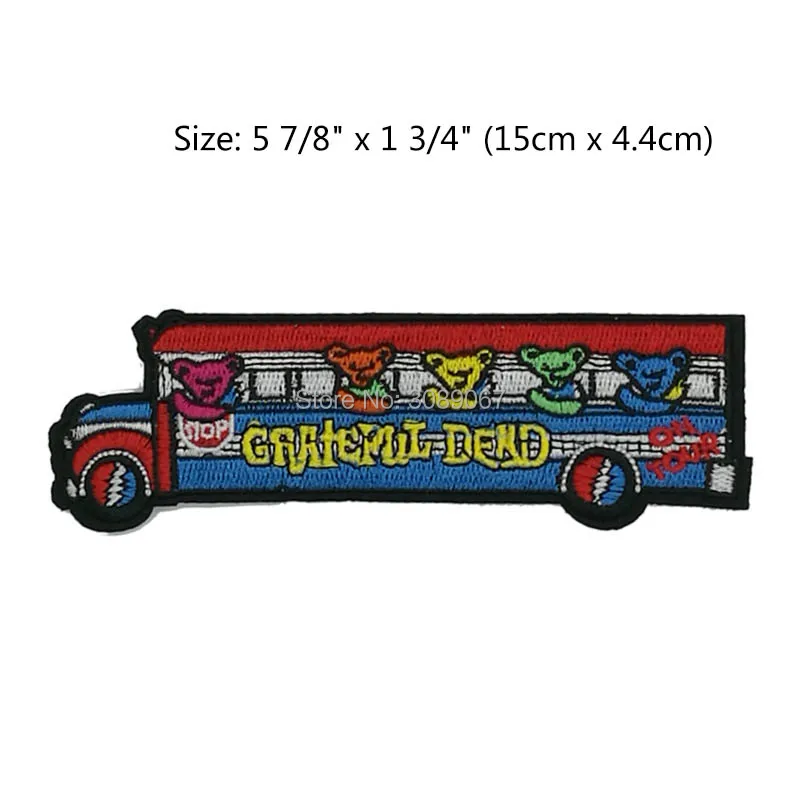 5 9 &quotGrateful Dead Jerry Bears On School Tour Bus Deadheads музыкальная группа тяжелый металлический