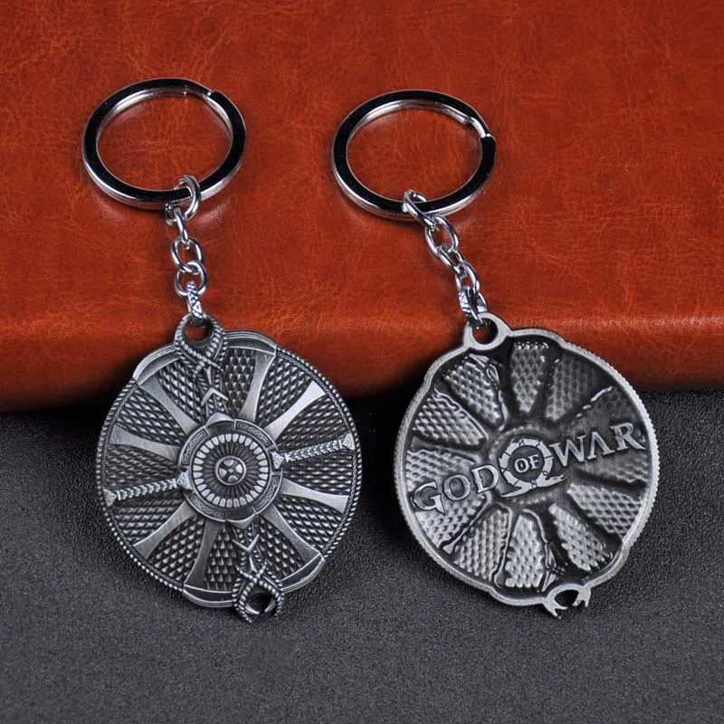 Металлический брелок God of War 4 Leviathan Kratos Guardian Shield Ice Axe Charm подвеска llaveros