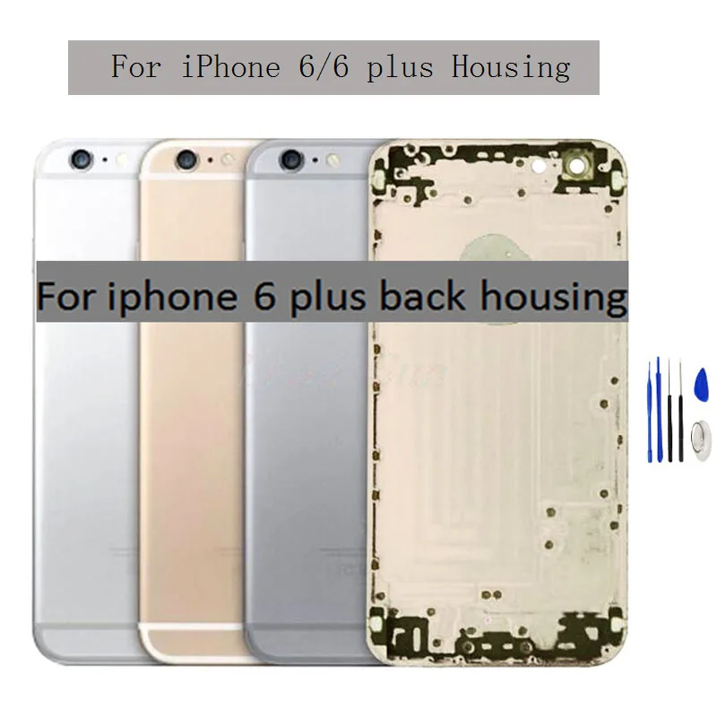 Замена 5," задняя крышка для iphone 6 плюс корпус батареи задняя дверь Чехол средняя рамка Шасси с боковой сборка кнопок