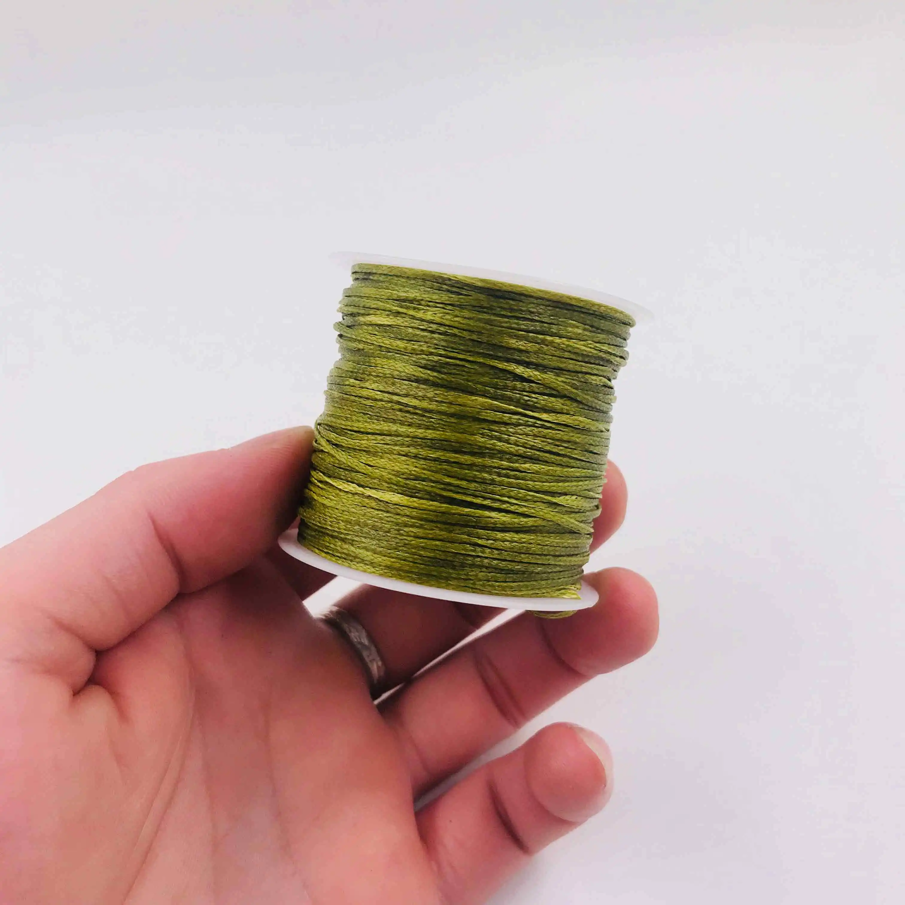 green B200 Маленький рулон ручной работы Кожа DIY 210D плоская цепочки из воска швейная нить около 40 метров кожаный диван кожаный мешок - Цвет: green B200
