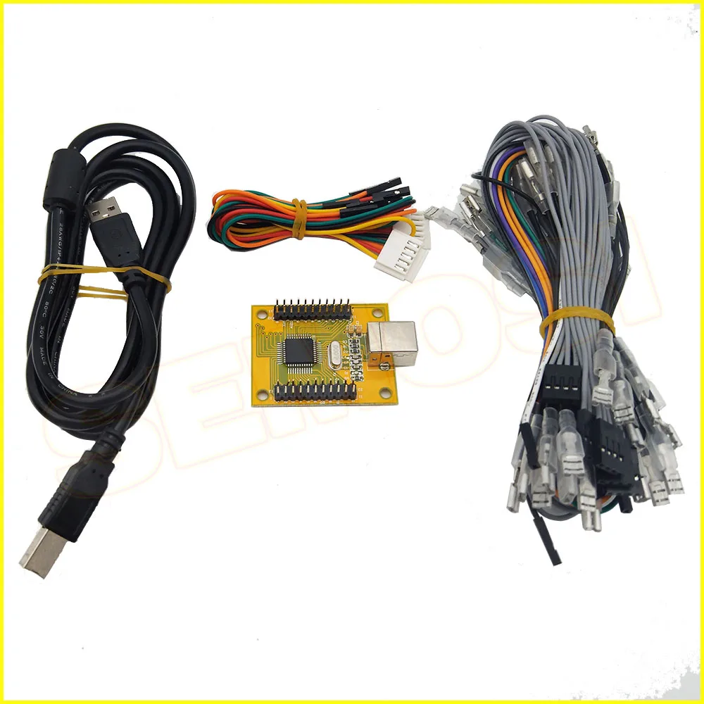 USB интерфейс аркадная игра контроллер PCB с кабелями для Raspberry Pi 3 PC PS3 2 игроков