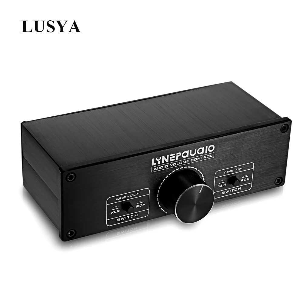 Lusya 2 входа 2 выхода Lossless аудио переключатель сигналов полностью сбалансированный Пассивный предусилитель активный динамик Регулировка громкости T0738