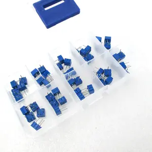 50 шт.лот 10 значений * 5 шт. 3362 P многооборотный набор обрезных потенциометров 500R-1M 3362 потенциометр 500 ohm-1M Ом