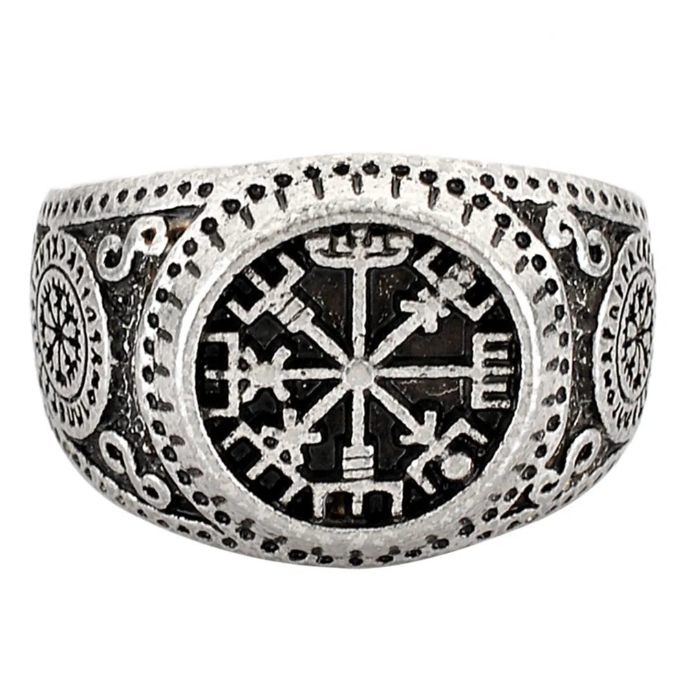 1 шт. винтажное Vegvisir кольцо с компасом для мужчин и женщин этническое Прямая