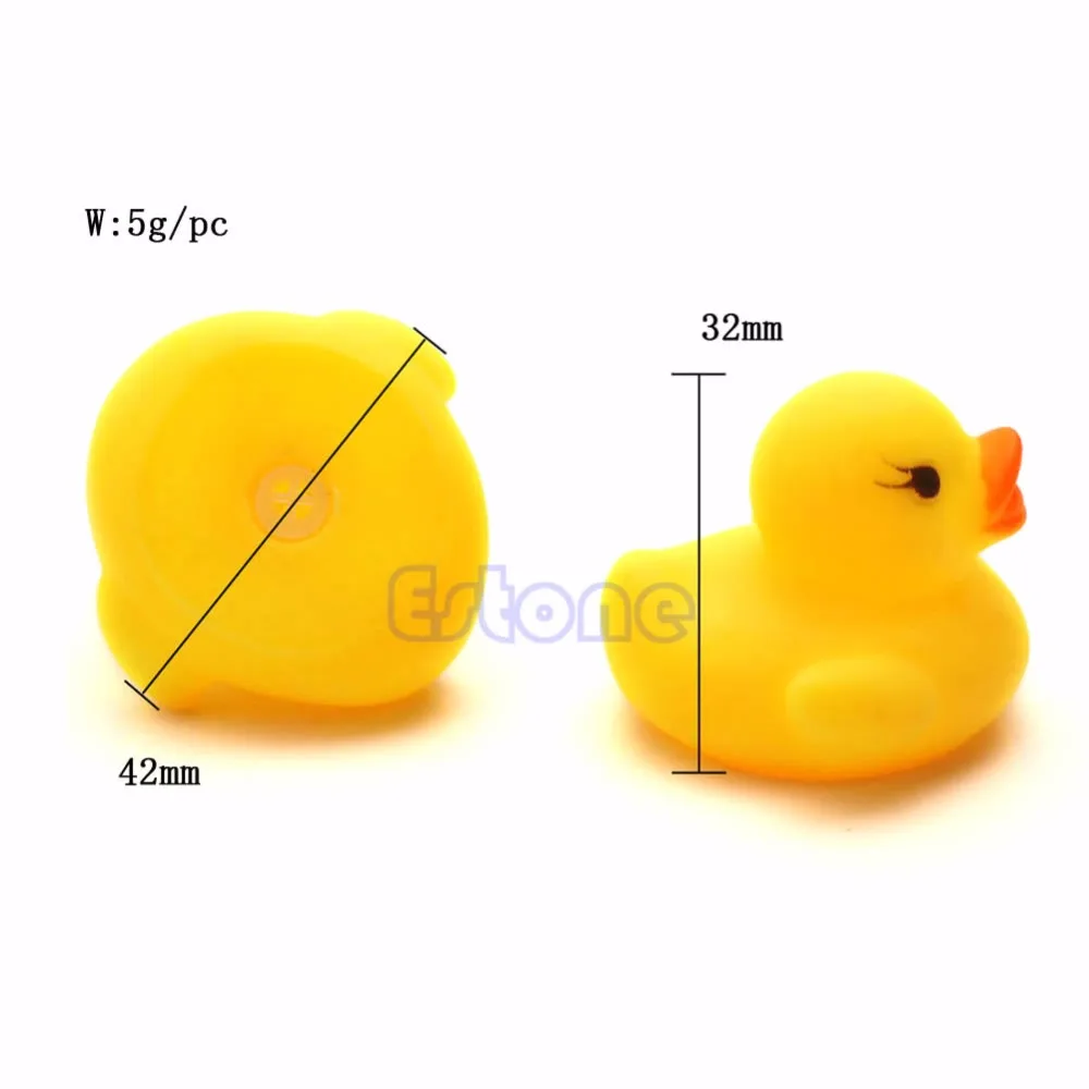 1pc Yellow Baby Children Bath Toys Cute Rubber Squeaky Duck Ducky Hot | Игрушки и хобби