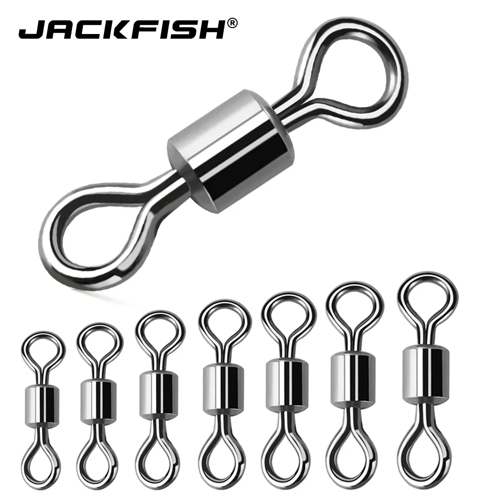 Рыболовный коннектор JACKFISH 8-слойное кольцо вращающееся вертлюжное твердое 50
