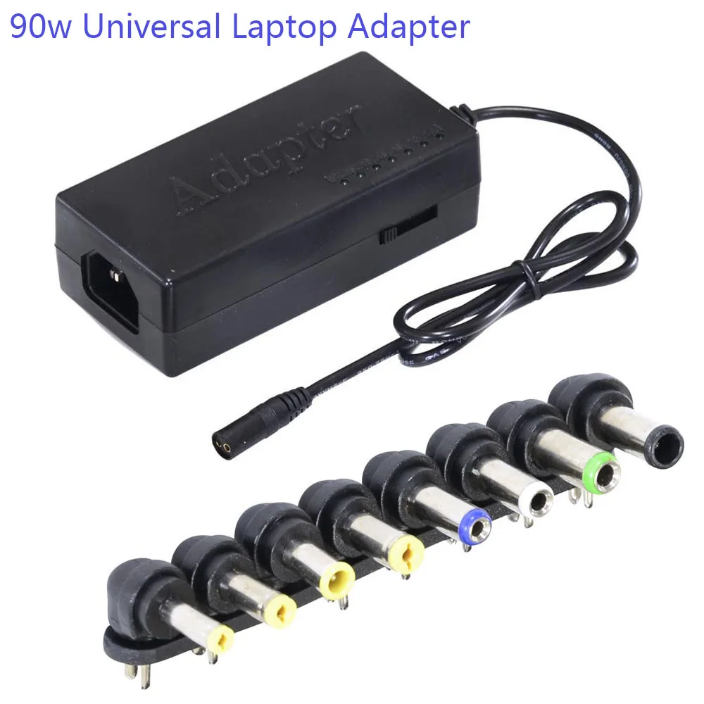 Универсальный адаптер для ноутбука 12 В 15 в 16 18 19 20 24 90 Вт с 8 разъемами Acer Asus Dell HP