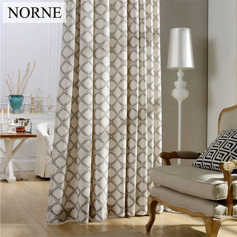 

NORNE Printed Heavy Blackout Room Darkening Curtain,Window Panel Drapes Thermal Insulated curtains for Living Room Bedroom Door