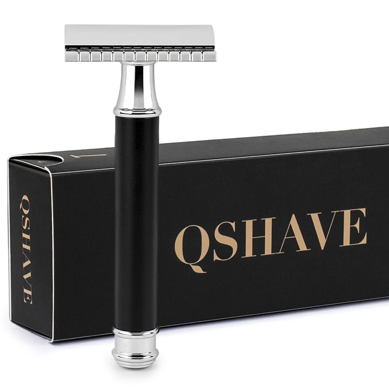 Classic Safety Razor Black Handle Double Edge Blade Stainles