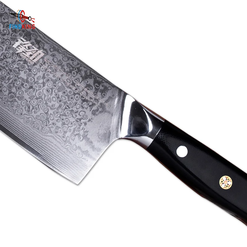 FINDKING G10 нож с ручкой из дамасской стали 7-дюймовый профессиональный для мясника 67