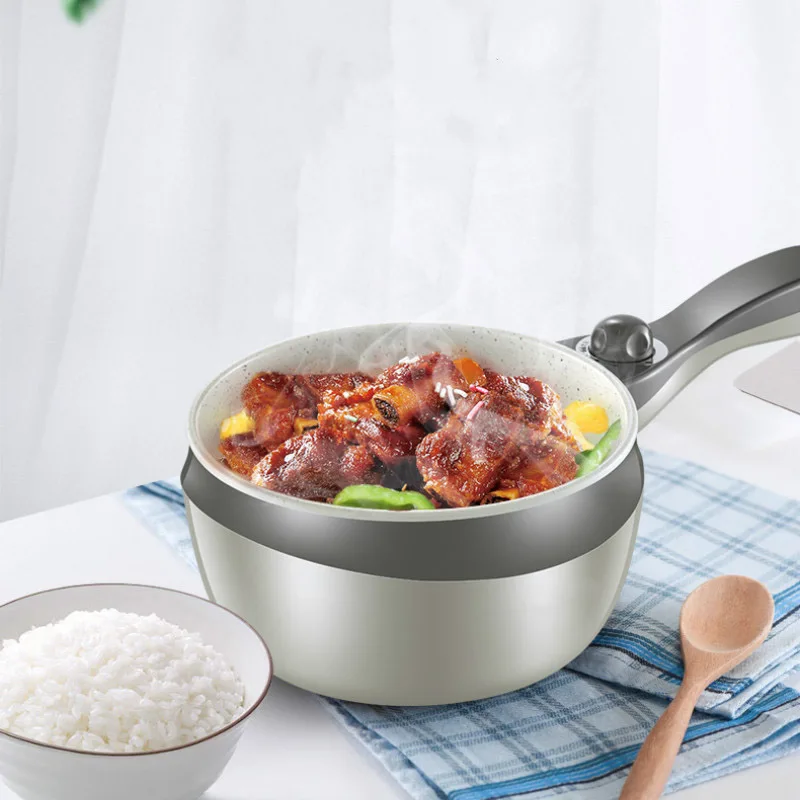 Portable Electric Multi Cooker Multicooker Noodle Cooker Pot Kitchen Mini Hot Pot Hotpot Steamer Fry Pan Dorm Room