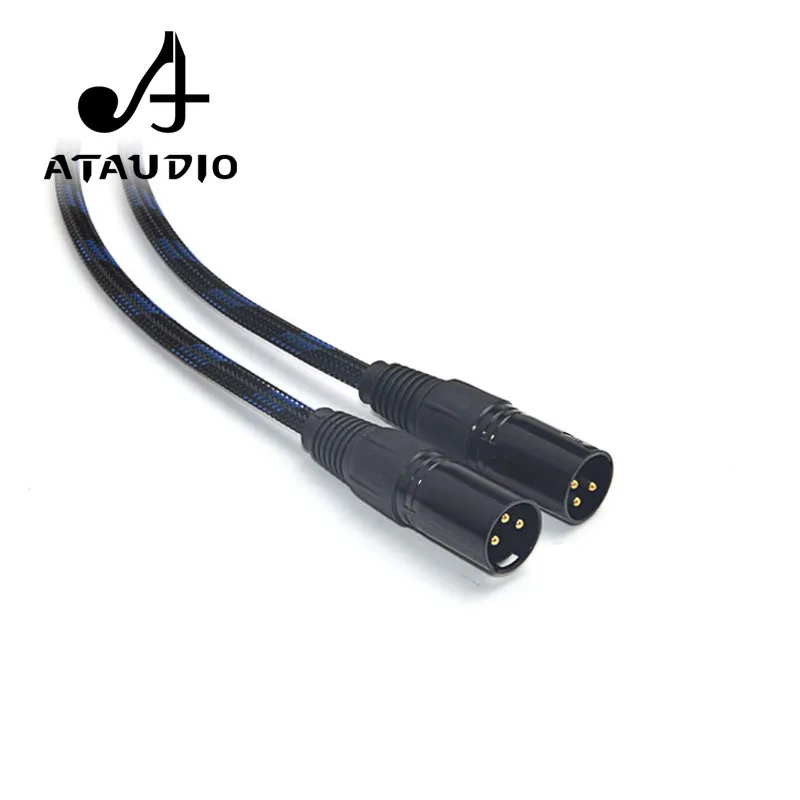 Кабель ATAUDIO Hi Fi XLR высококачественный 4N OFC 3 Pin 2 кабель типа Папа мама