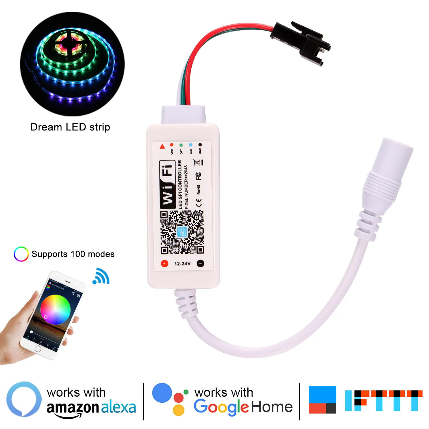Контроллер Беспроводной Wi Fi светодиодный Smart контроллер WS2811 2812 Светодиодные