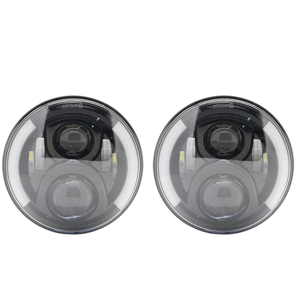 7 &quotдюймовый круглый светодиодный светильник с DRL &amp Hi/короче спереди и длиннее