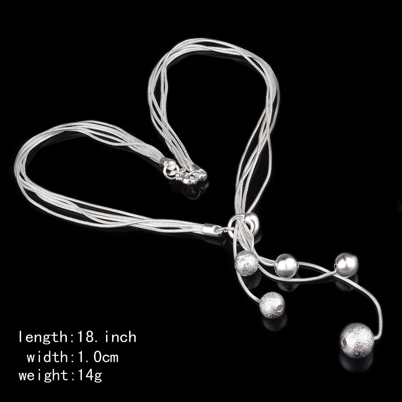 5 шт. плата Цвет Мода Шарм ожерелье цепочка для женщин Свадебные ювелирные