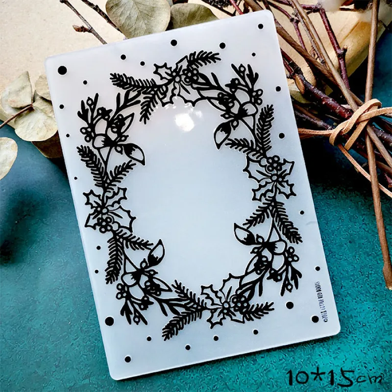 Рождественские Цветочные папки для тиснения изготовления карт материалы
