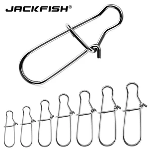 Защитные поворотные кольца JACKFISH из нержавеющей стали, 50 шт.лот, черныйсеребристый