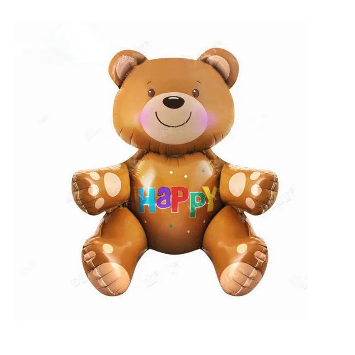 Large 3D Bear foil balloons Classic Toys globos Helium happy birthday balls inflatable toys baby shower party supplies | Дом и сад