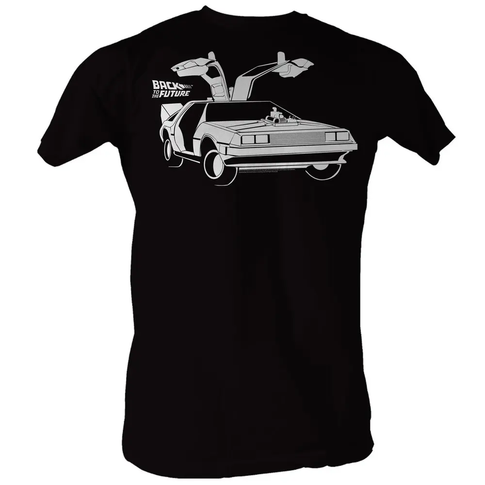 

Fashion Back To The Future Car Mens T-Shirt Funny tshirt Cotton TopTees