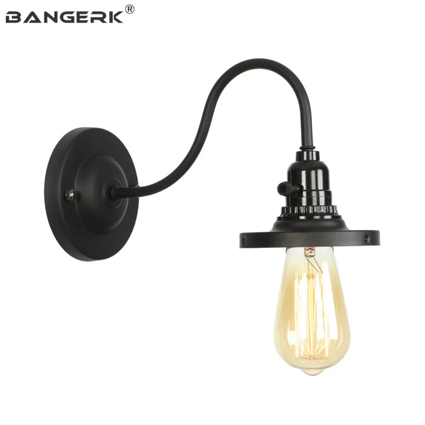 

Nordic Design Vintage Switch LED Wall Lamp Loft Edison Sconces Black Iron Modern Wall Lights For Home Decor Lighting Wandlamp