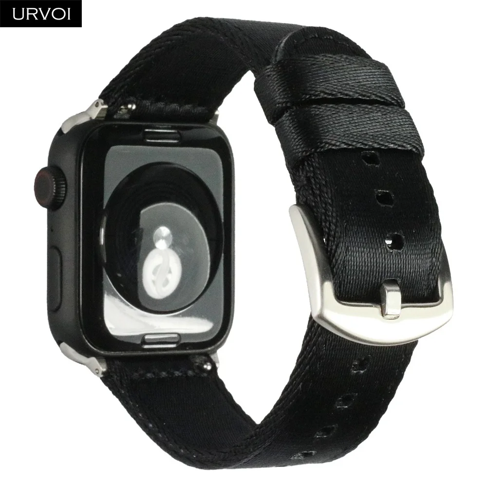 URVOI нейлоновый ремешок для Apple Watch 5 4 3 2 1 полоса мягкая точность тканый для iwatch NATO дизайн с адаптерами Прочный Удобный