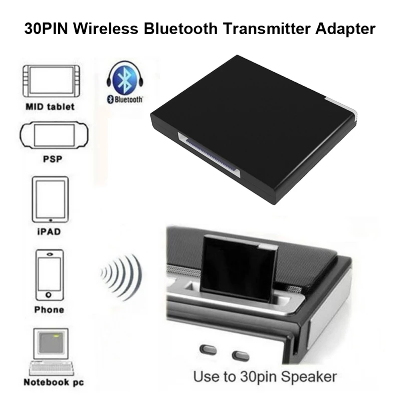 Музыка Аудио приемник для Bluetooth 2 1 EDR 30 Pin Портативный Plug and play стерео наушники