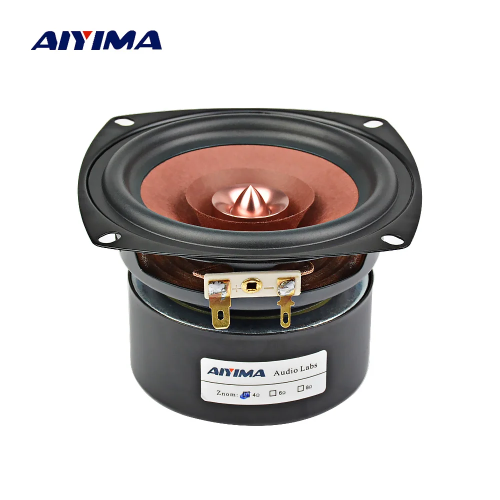 AIYIMA 1 шт. 4 дюймовый аудио звуковой динамик Driver Hifi 8 Ohm 30 Вт полный диапазон