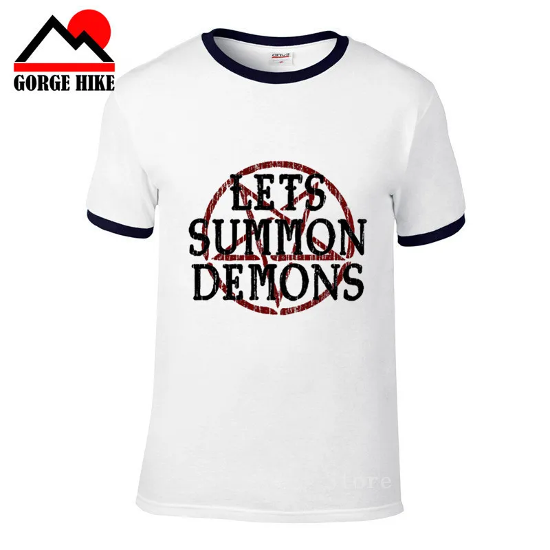 Оккультная футболка Let S Summon Demons Мужская с принтом из мультфильма волшебный круг