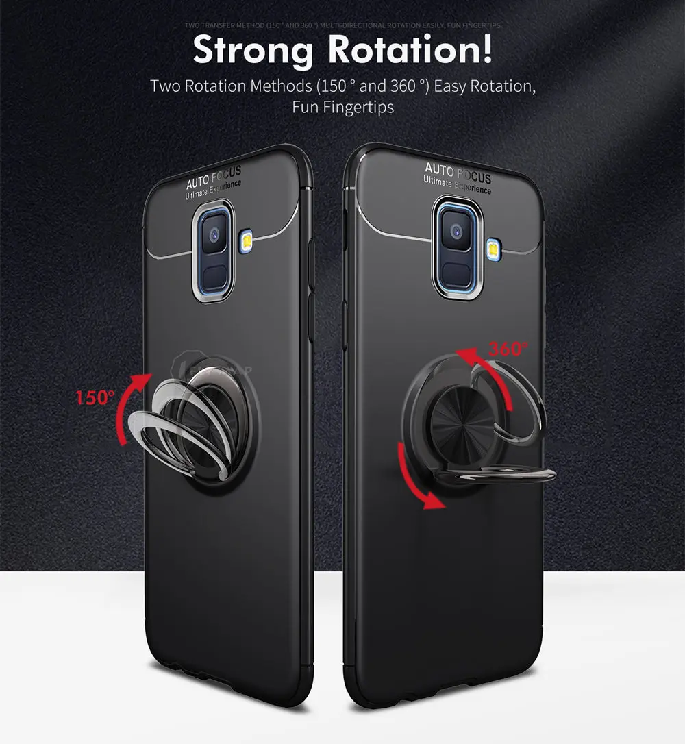 Soft Silicone Case for Samsung Galaxy A6 Plus 2018 SM-A605F SM-A605FN/DS Invisible Bracket Phone Cover Coque SM A605 A605F 6 a |