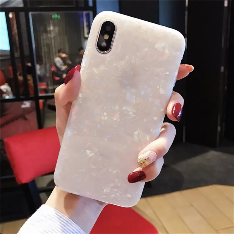 Роскошный блестящий чехол для телефона на iPhone 6 S 7 8 Plus Dream Shell чехлы с рисунком XR XS