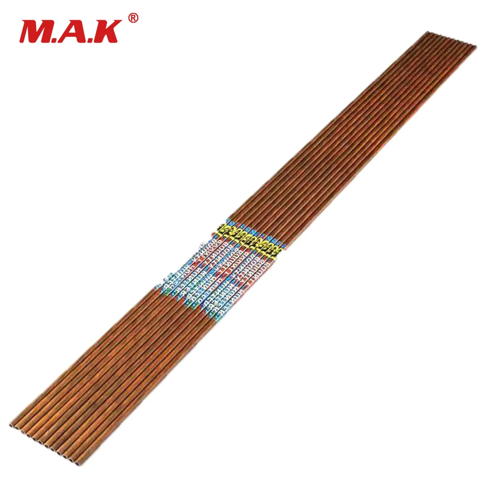 

30 Inches Spine 500 600 700 800 Outer Wooden Stickers with 12 pcs Pure Carbon Arrow Shafts for DIY Arrow Archery Shooting