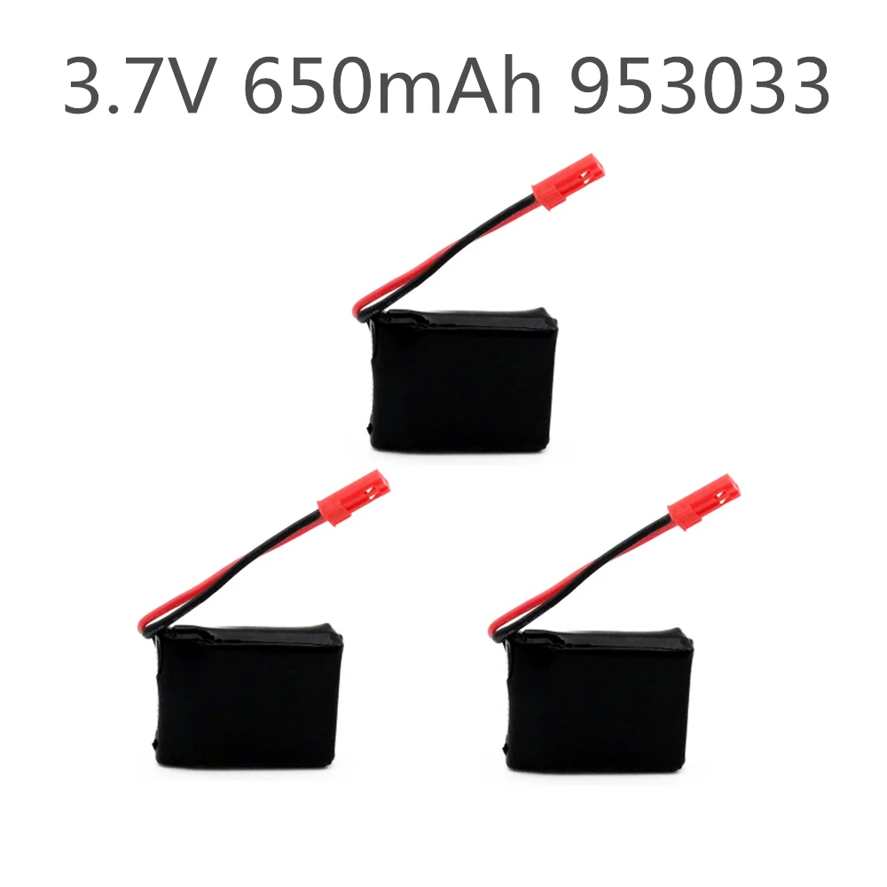 

3 шт. 3,7 В 650 мАч LiPo батарея для X8TW X8T Q1012 Q9 пульт дистанционного управления Самолет RC ЗАПАСНЫЕ ЧАСТИ JST разъем 953033