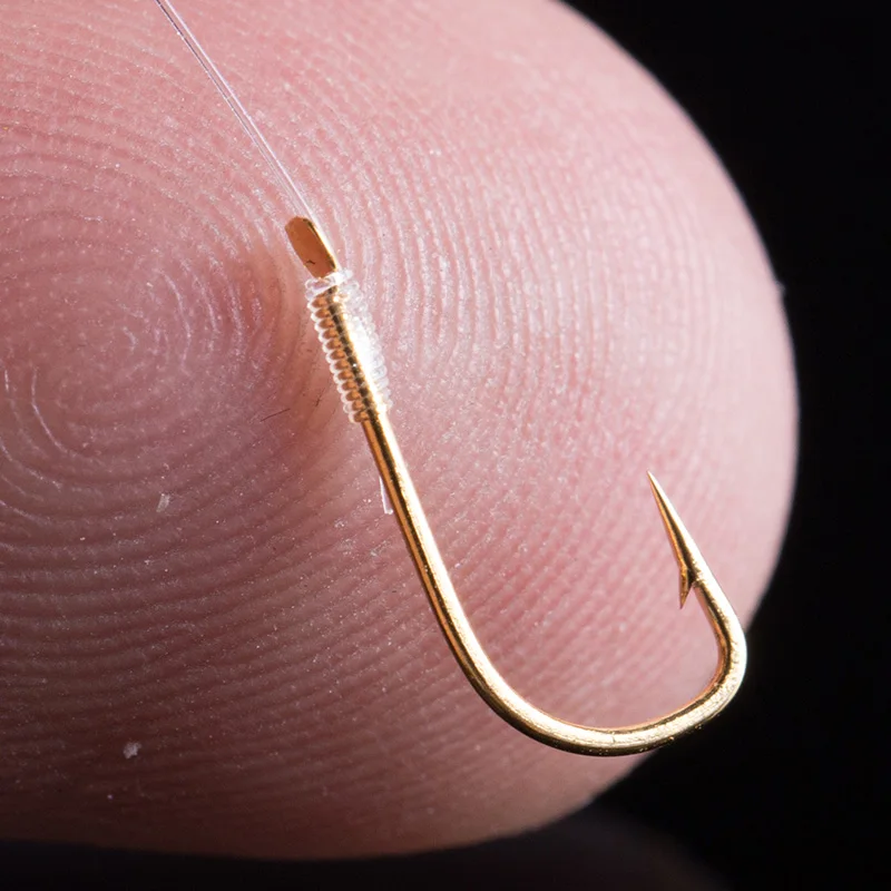 10pcs/bag Relied gold sleeves line double hook fishing taiwan tackle meridianal Handing Hook 2 | Спорт и развлечения