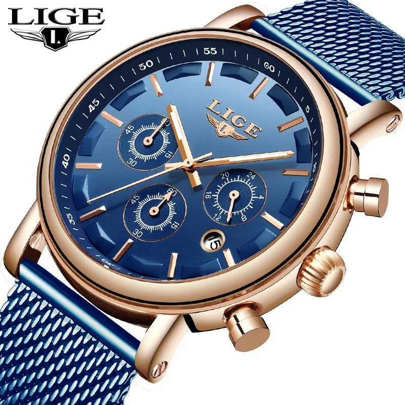 Relogio Masculino 2019 часы мужские LIGE модные спортивные кварцевые s лучший бренд класса